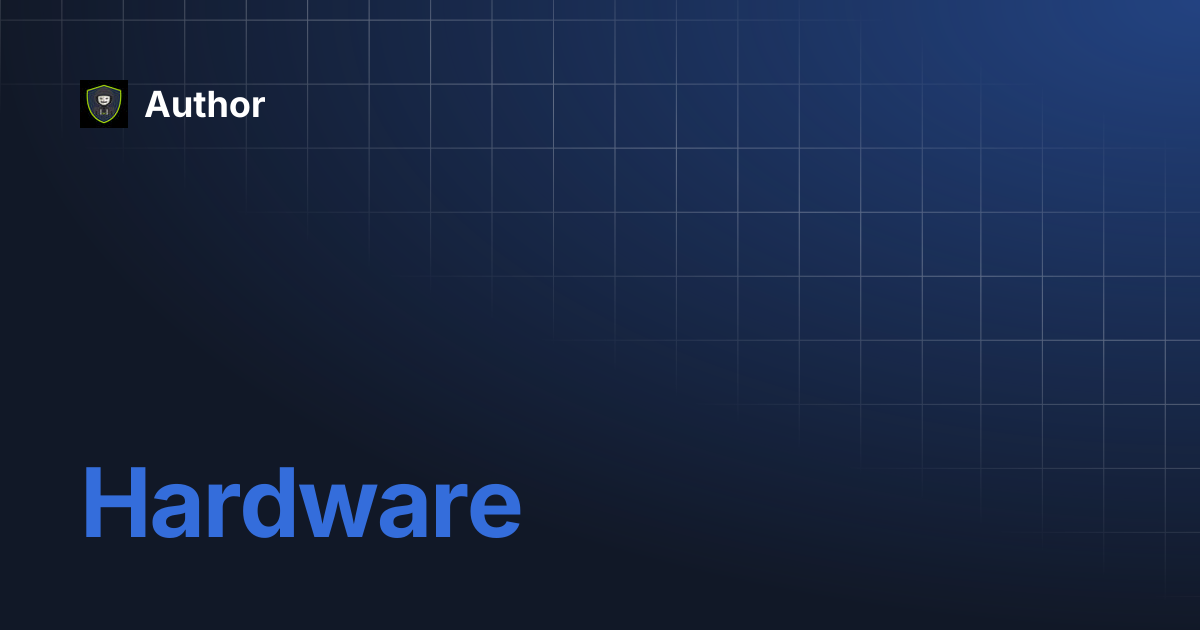 Hardware | Author